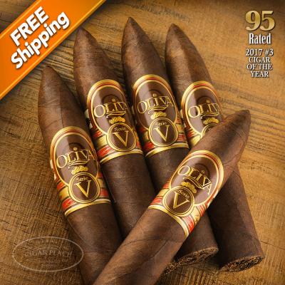 Oliva Serie V Belicoso Pack of 5 Cigars 2017 #3 Cigar of the Year-www.cigarplace.biz-32