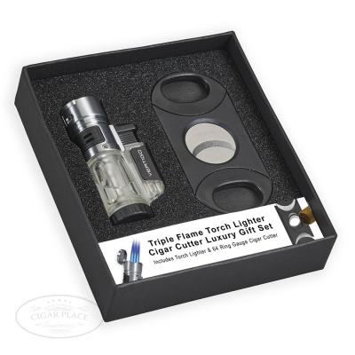 Vertigo Quad Flame Lighter and Cutter Combo Clear-www.cigarplace.biz-31