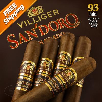 Villiger SanDoro Colorado Churchill Pack of 5 Cigars 2018 #15 Cigar of the Year-www.cigarplace.biz-32
