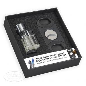 Vertigo Quad Flame Lighter and Cutter Combo Clear-www.cigarplace.biz-21