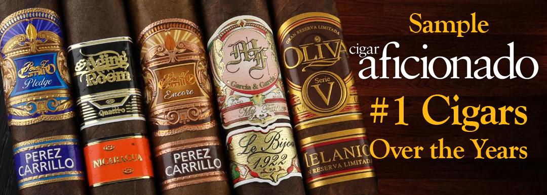 Sample Cigar Aficionado's #1 Cigars Over the Years
